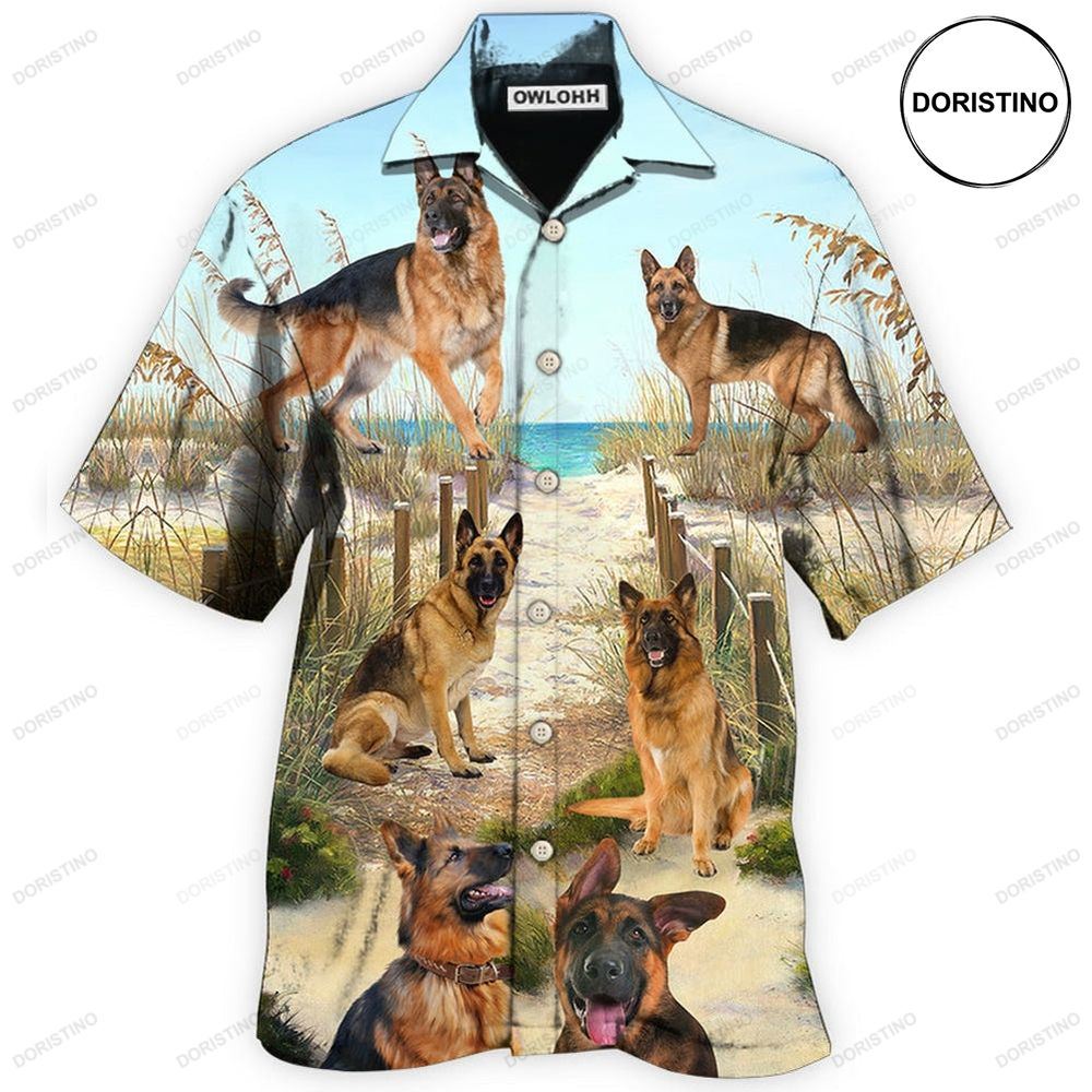 German Shepherd Best Friends For Life In Sand Limited Edition Hawaiian Shirt