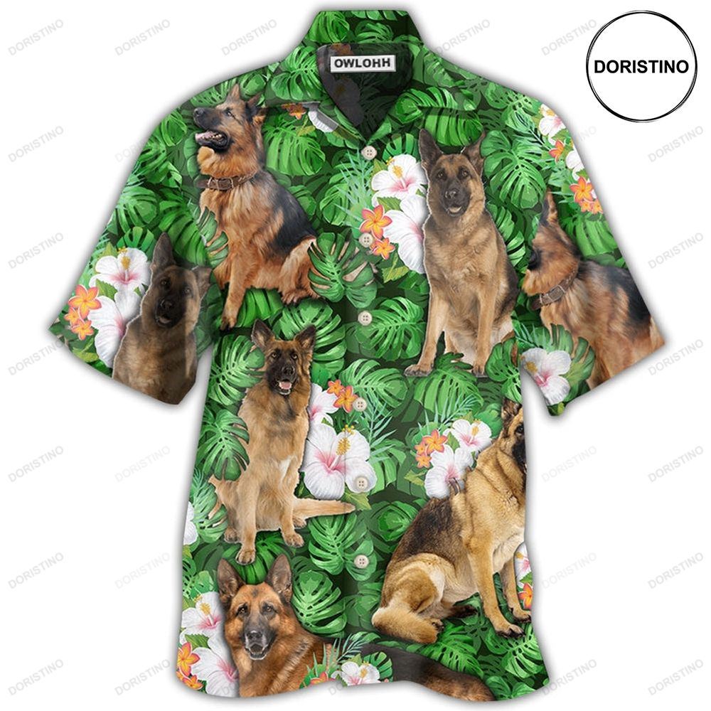 German Shepherd Dog Lover Tropical Life Cool Hawaiian Shirt