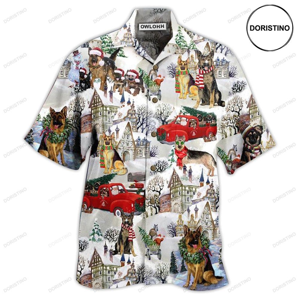 German Shepherd Dogs Snow Xmas Limited Edition Hawaiian Shirt