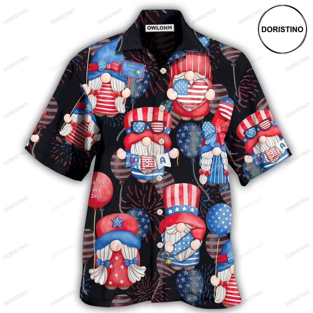 Gnome America Independence Day Fourth Of July Limited Edition Hawaiian Shirt