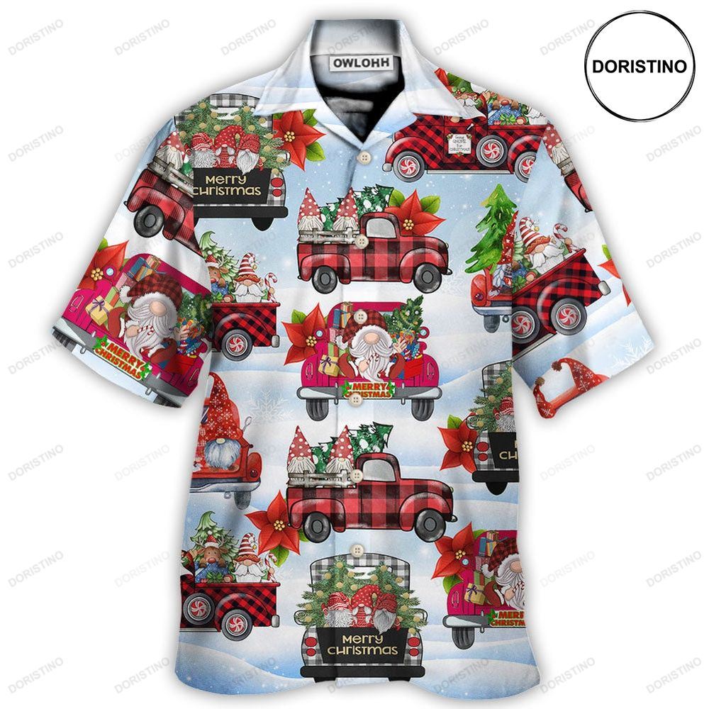Gnome And Christmas Truck Merry Xmas Limited Edition Hawaiian Shirt