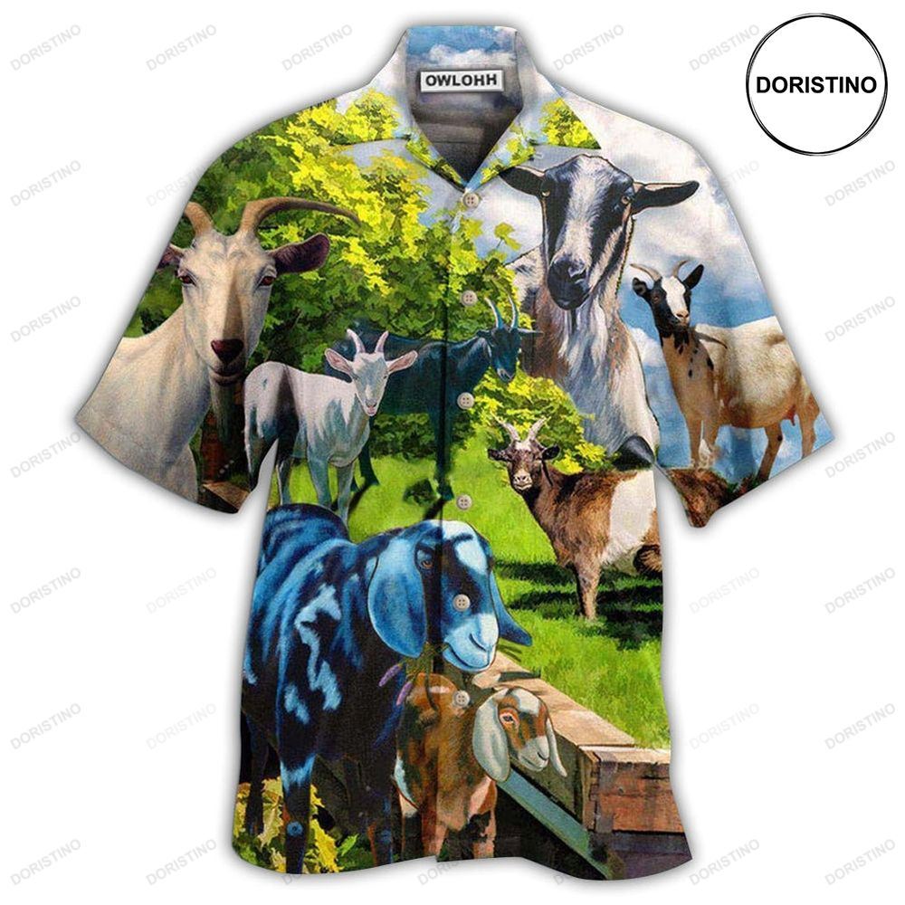 Goat Animals Goat Anything Hawaiian Shirt