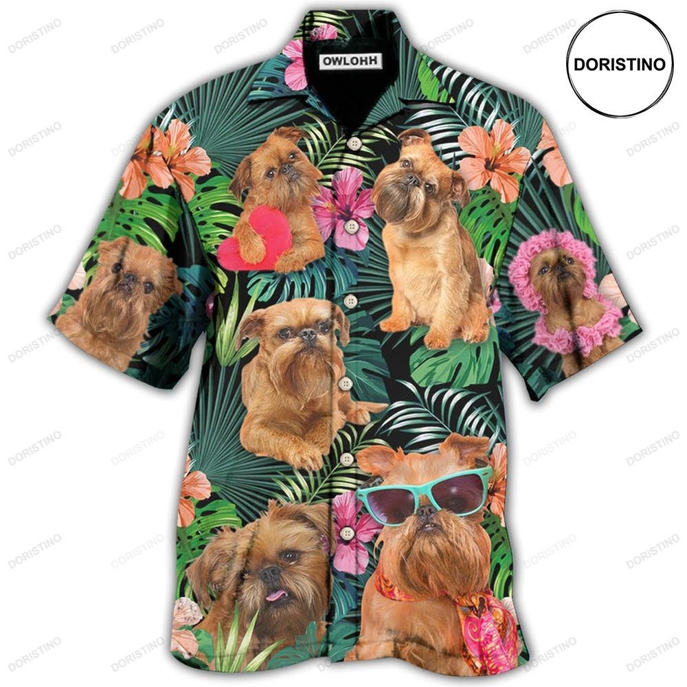 Griffon Brussels Dog Tropical Dog Lover Awesome Hawaiian Shirt