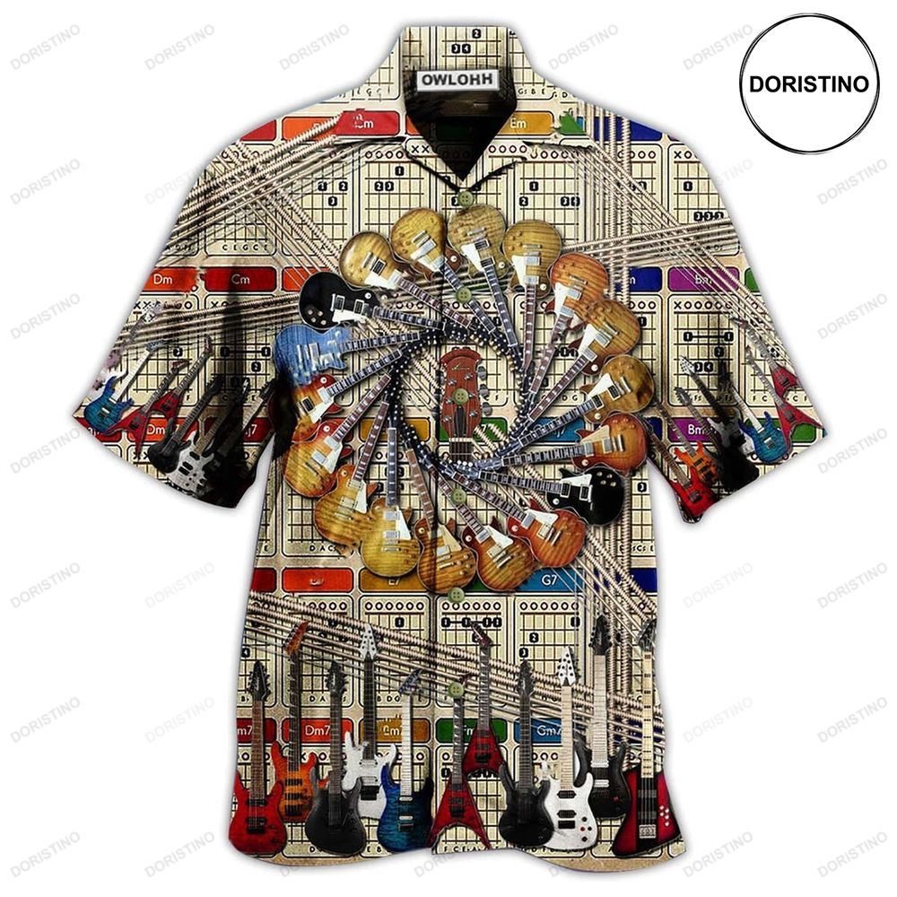 Guitar Cool Vintage Hawaiian Shirt