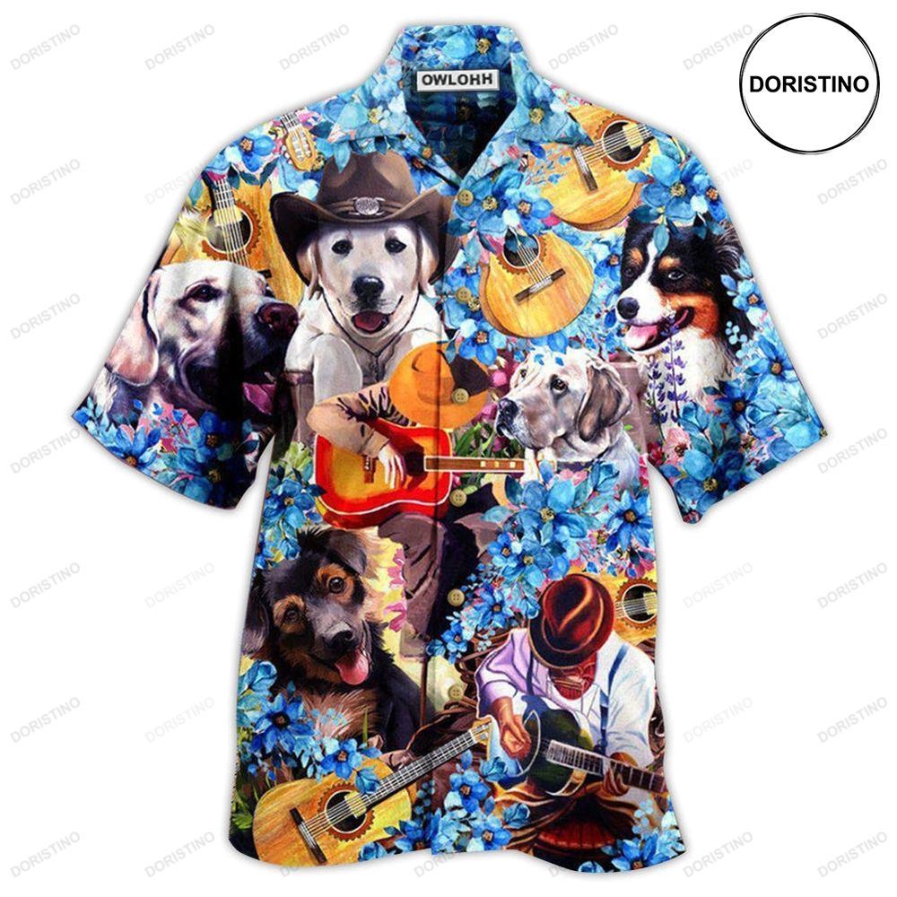 Guitar Dog That's What I Do I Pet Dogs I Play Guitars Limited Edition Hawaiian Shirt