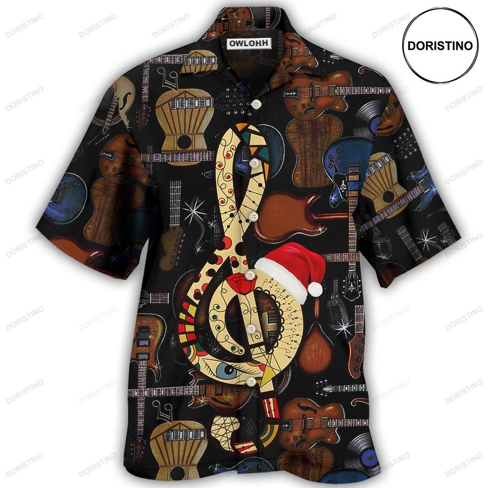 Guitar Happy Merry Christmas Limited Edition Hawaiian Shirt