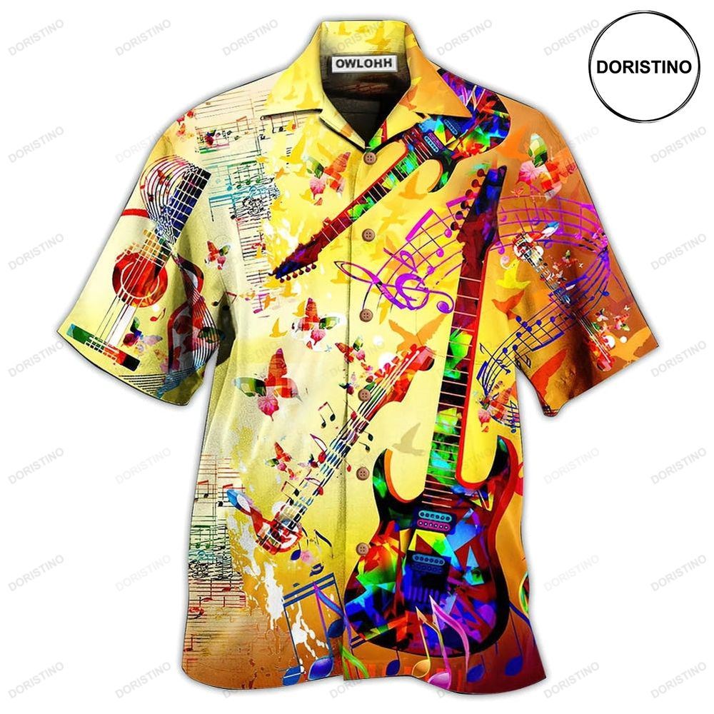 Guitar Love Butterfly Awesome Hawaiian Shirt