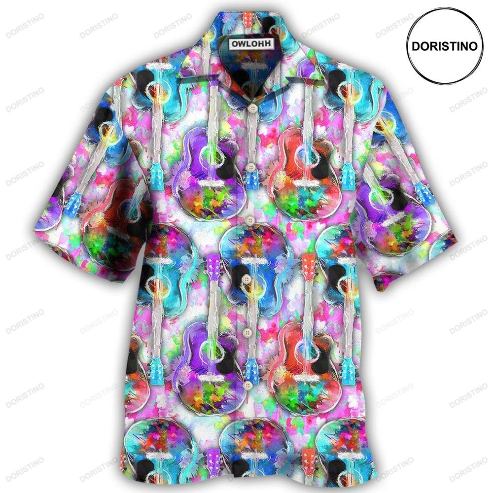 Guitar Mix Color Awesome Hawaiian Shirt