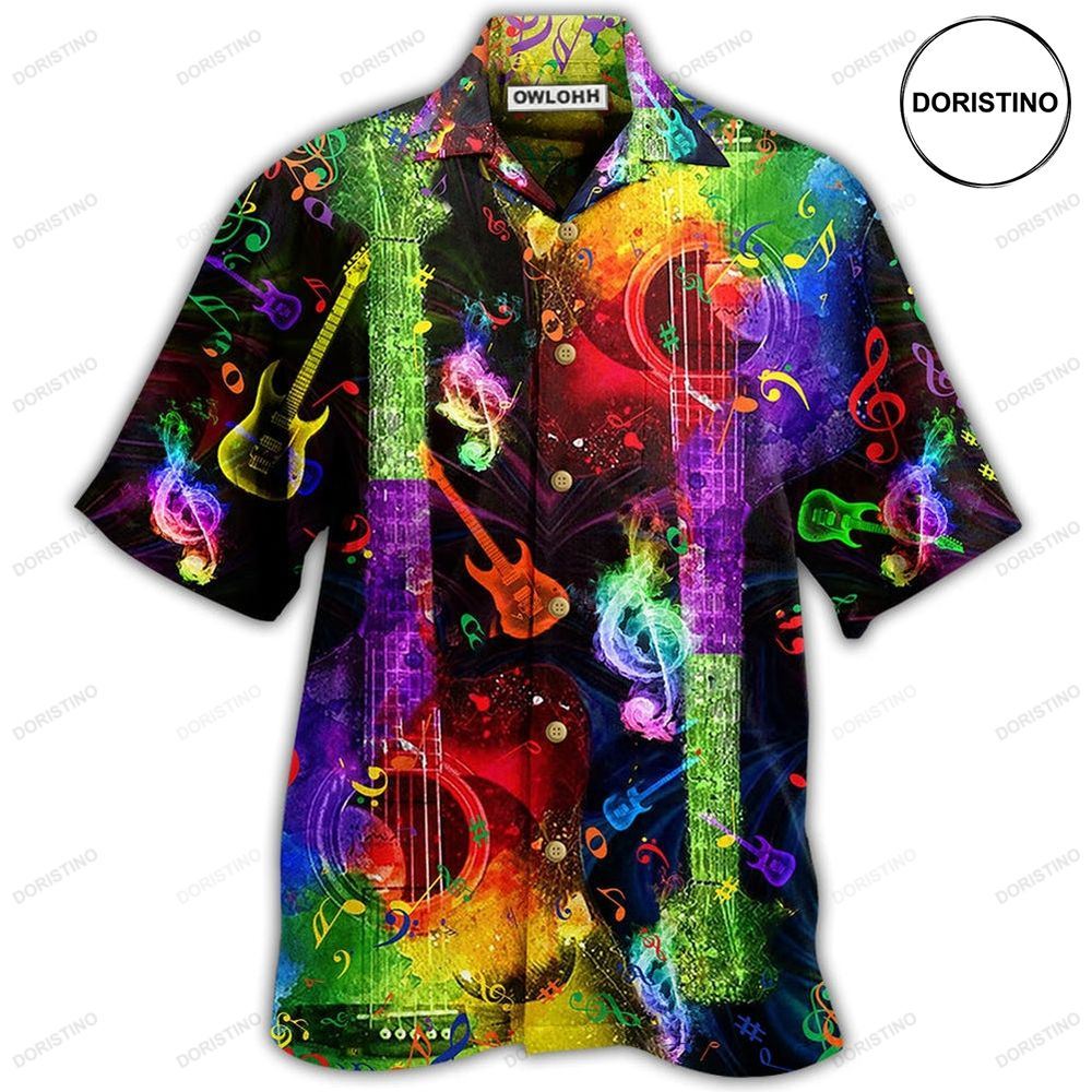 Guitar Music Amazing Rainbow Awesome Hawaiian Shirt