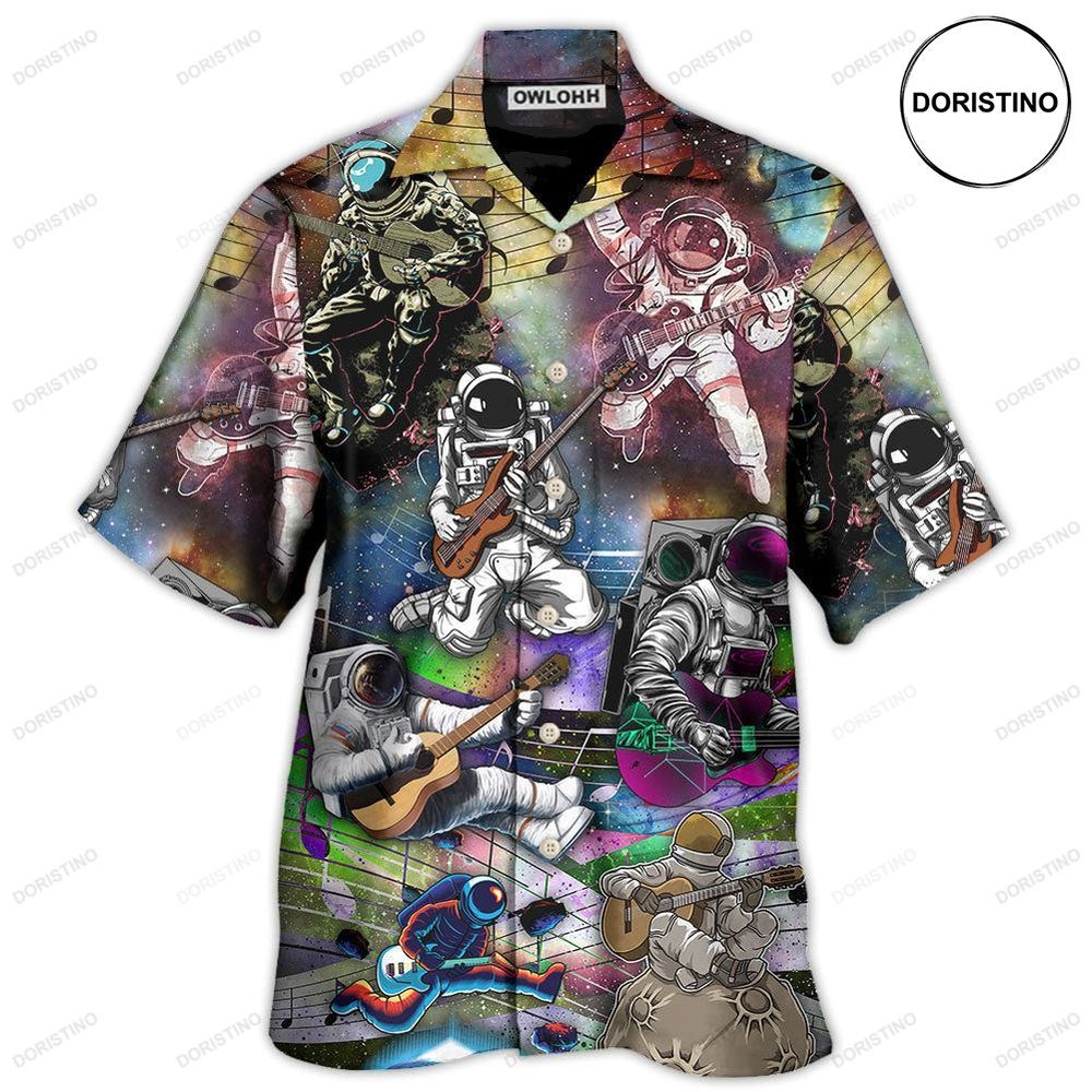 Guitar Music Astronaut Galaxy Art Limited Edition Hawaiian Shirt