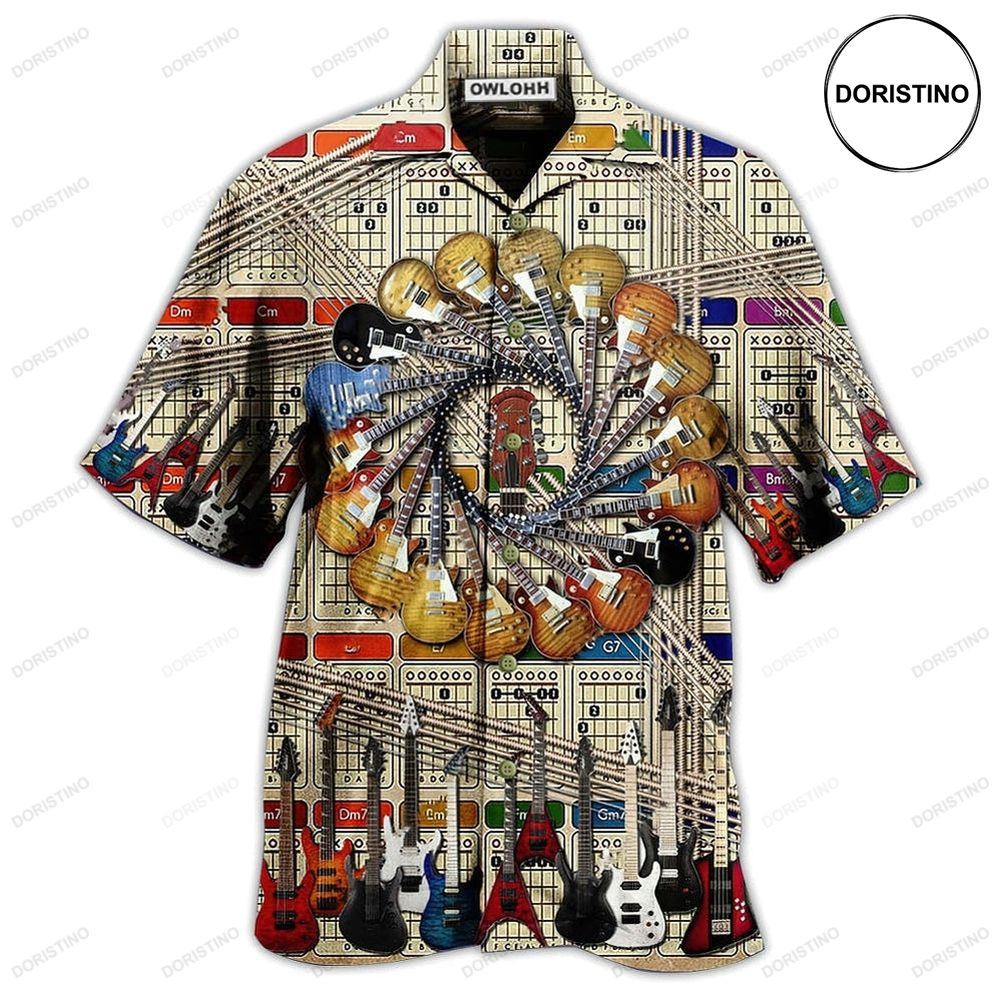 Guitar Music I Love Electric Guitar Hawaiian Shirt