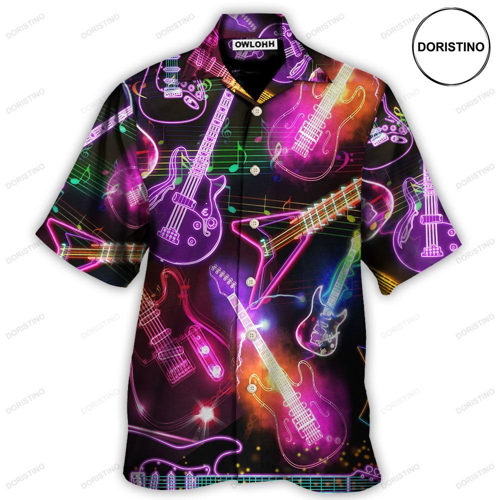 Guitar Neon Amazing Christmas Hawaiian Shirt
