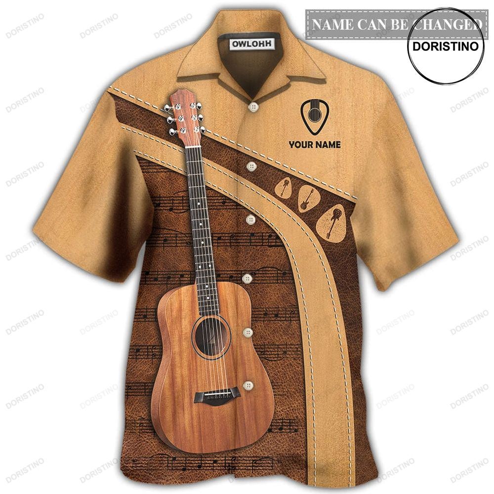 Guitar Old Guitarist And The Pick Personalized Awesome Hawaiian Shirt