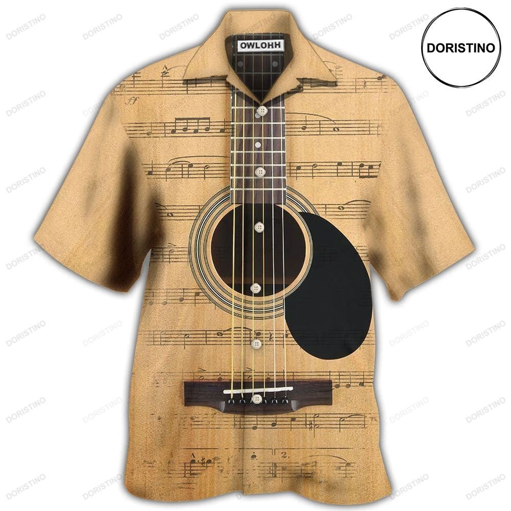 Guitar Retro Music Note Limited Edition Hawaiian Shirt