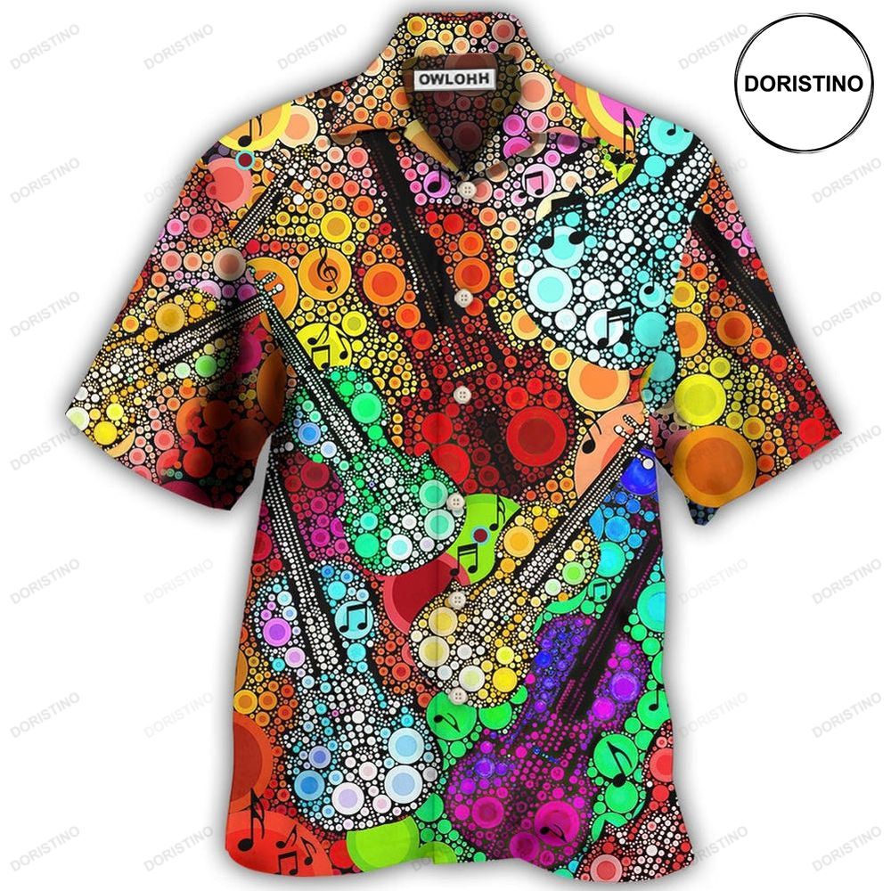 Guitar Scroll Bubble Hawaiian Shirt