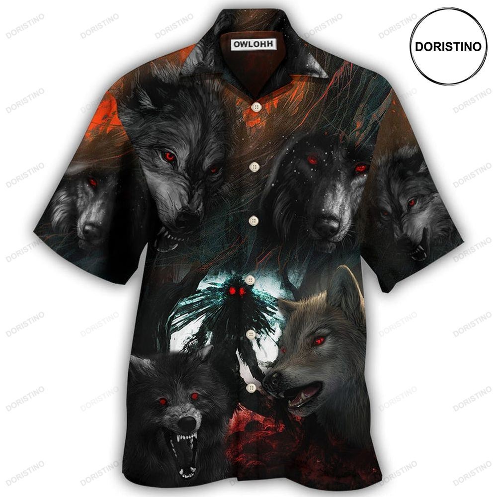 Halloween Black Wolf In The Dark Limited Edition Hawaiian Shirt