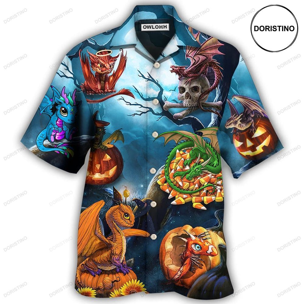 Halloween Dragon Pumpkin Scary Sky Night Limited Edition Hawaiian Shirt