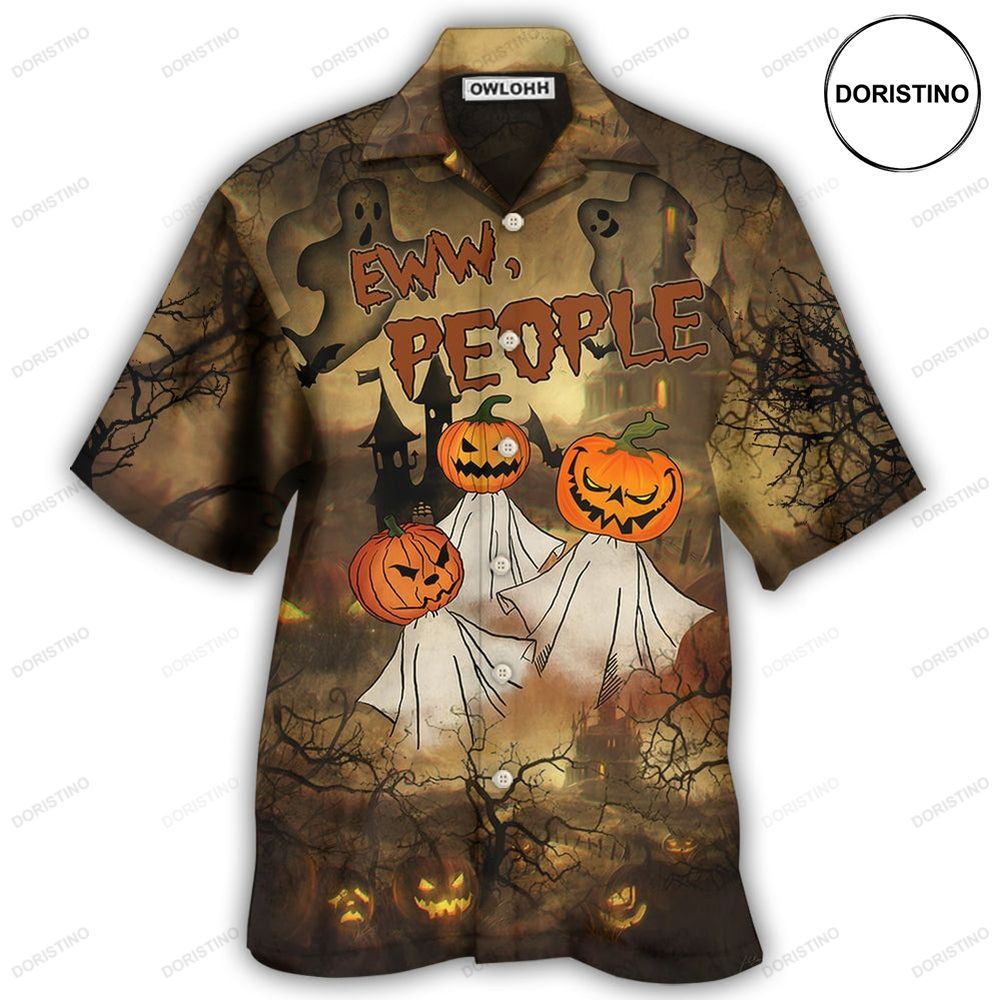 Halloween Eww People Pumpkin Ghost Halloween Limited Edition Hawaiian Shirt