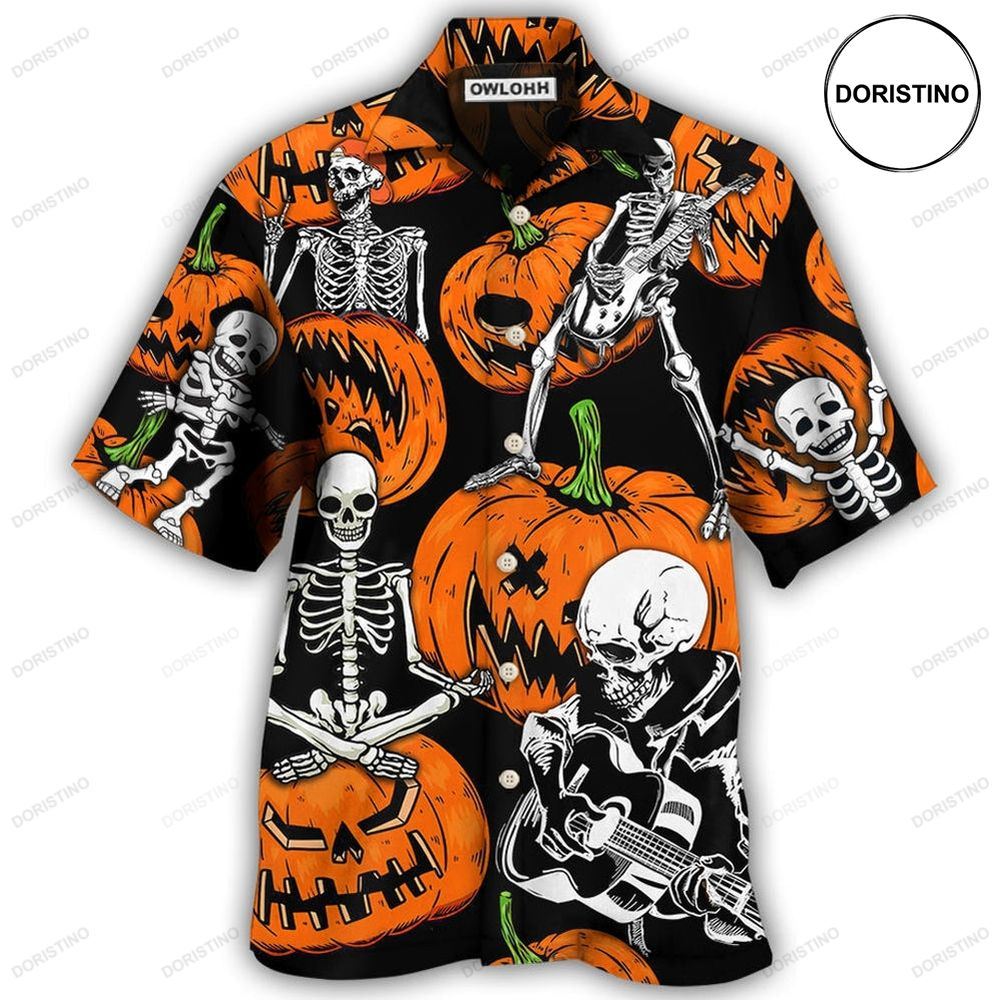 Halloween Skeleton Pumpkin Scary Limited Edition Hawaiian Shirt