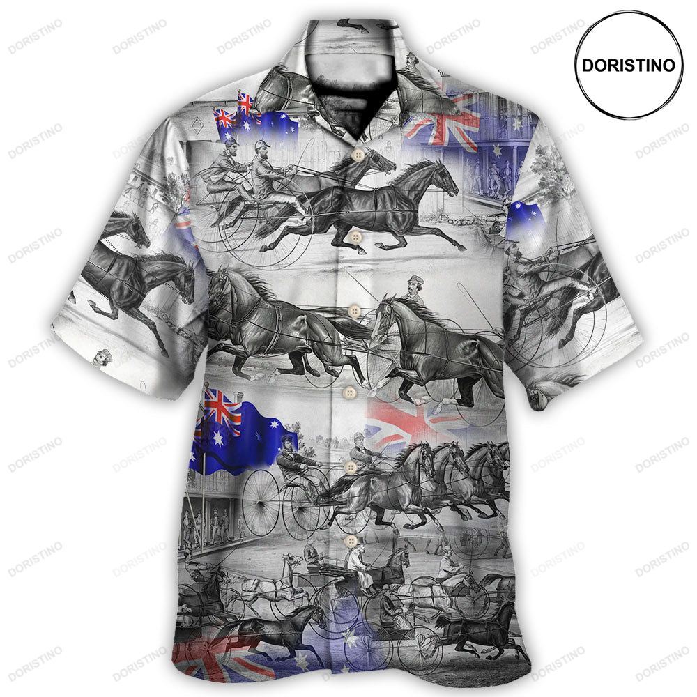 Harness Racing Horse Racing Australia Flag Limited Edition Hawaiian Shirt
