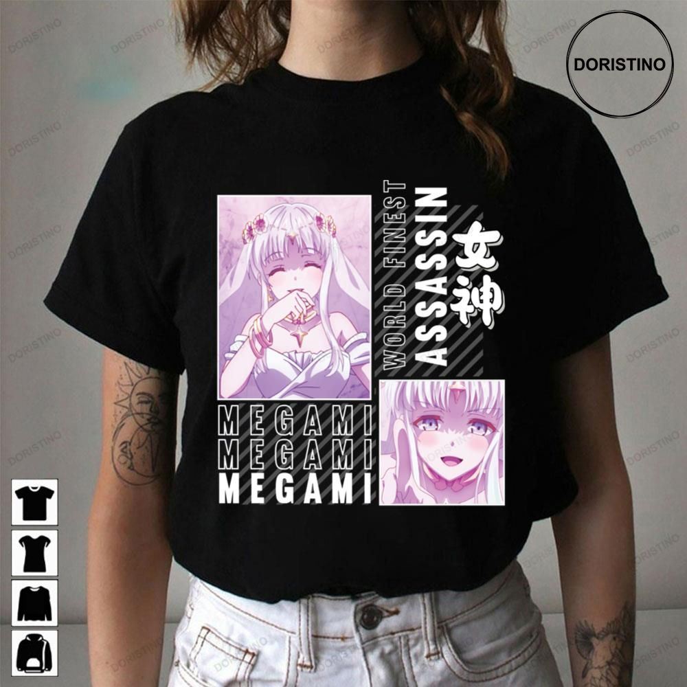 Megami 女神 The World Finest Assassin Gets Reincarnated In Another World As An Aristocrat Anime Limited Edition T-shirts