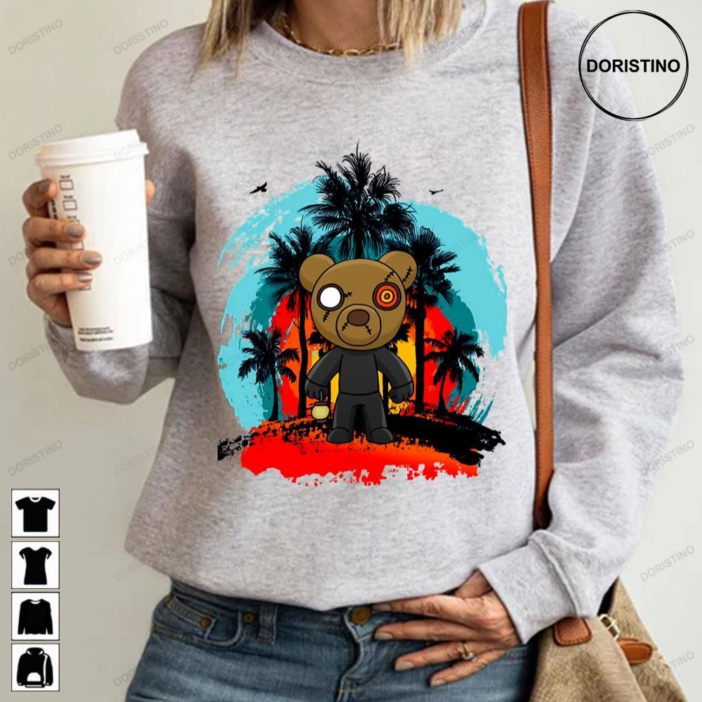 Retro Sunset Bear Awesome Shirts