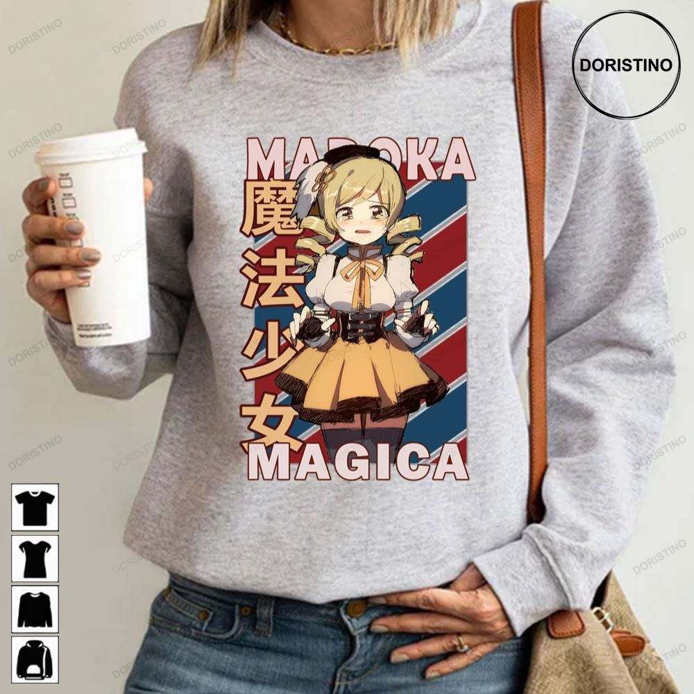 Puella Magi Madoka Magica Anime Mami Tomoe Puella Magi Madoka Magica Retro Blue Red Trending Style