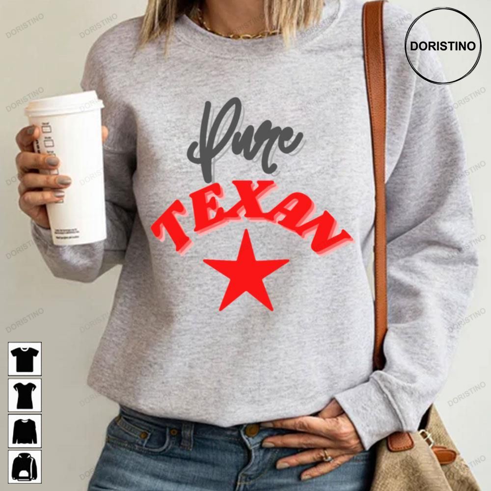 Pure Texan Grey And Red Art Trending Style