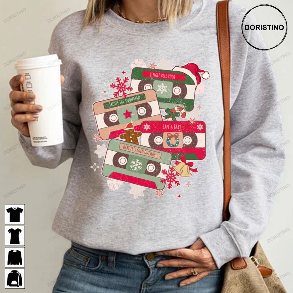 Retro Christmas Music Cassette Tapes Limited Edition T-shirts