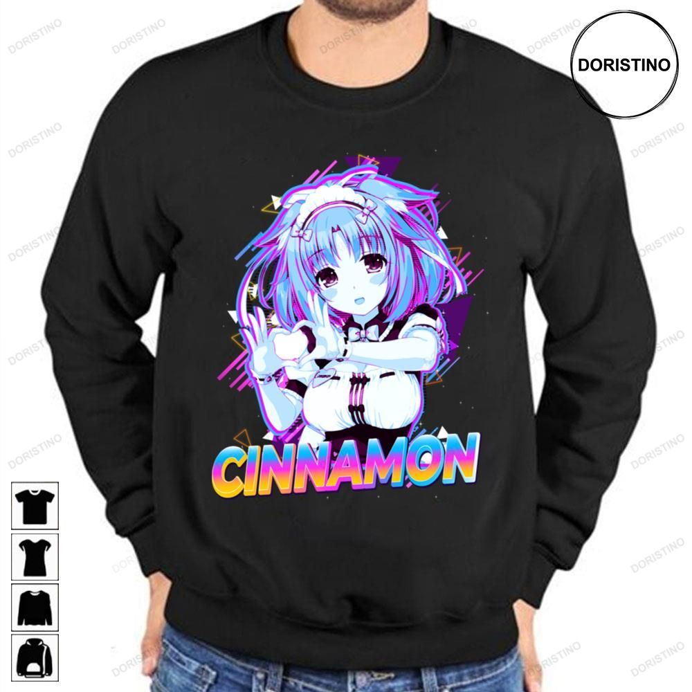 Retro Cinnamon Nekopara Vintage Funny Art Anime Limited Edition T-shirts