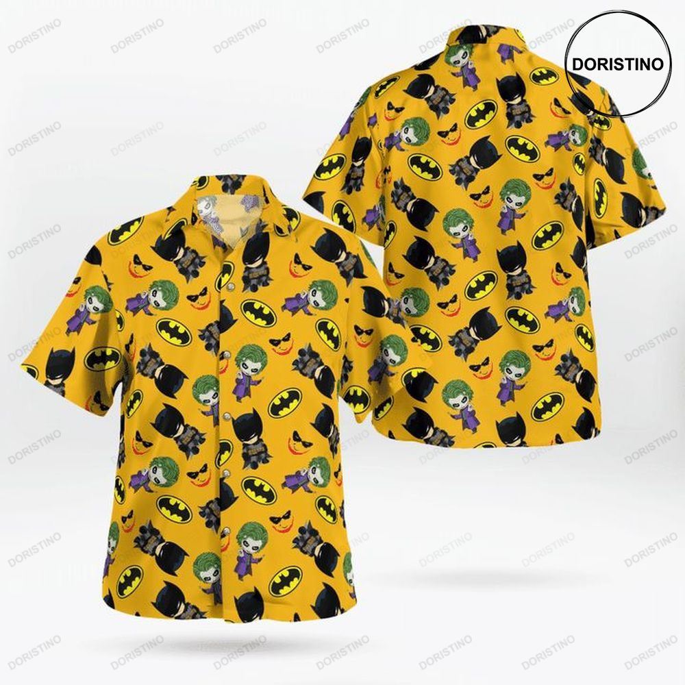 Batman Yellow Tropical Print Hawaiian Shirt