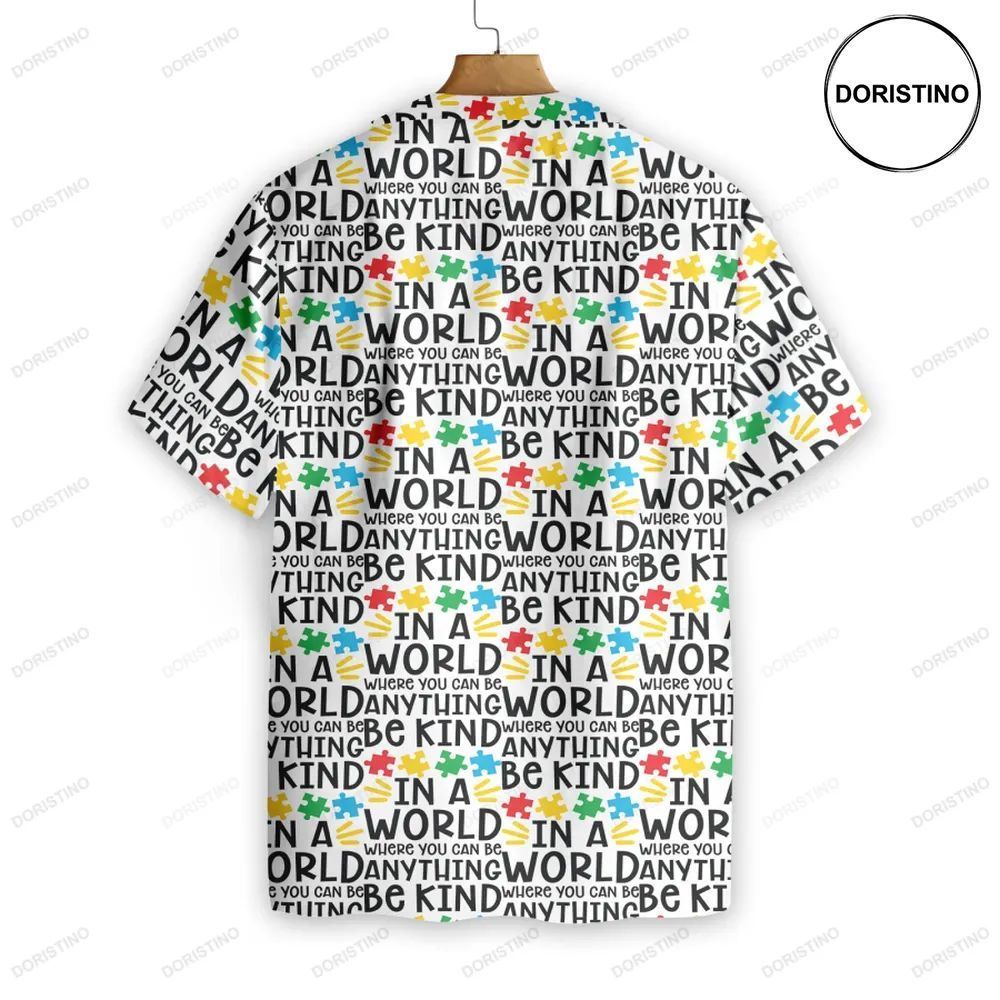 Be Kind Autism Multicolor Puzzle Awesome Hawaiian Shirt