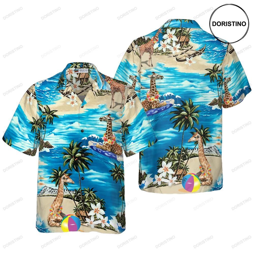 Beach Hawaii Giraffe Awesome Hawaiian Shirt