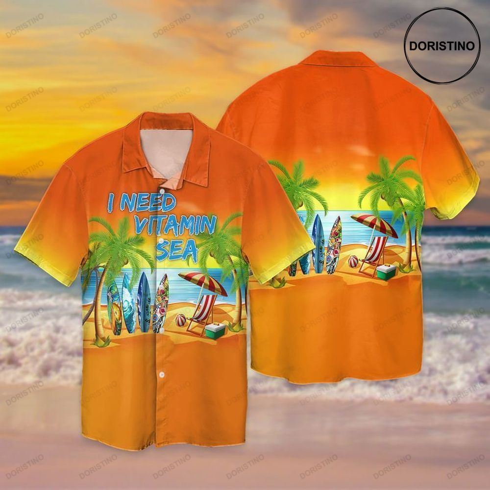 Beach Lover I Need Vitamin Sea Limited Edition Hawaiian Shirt