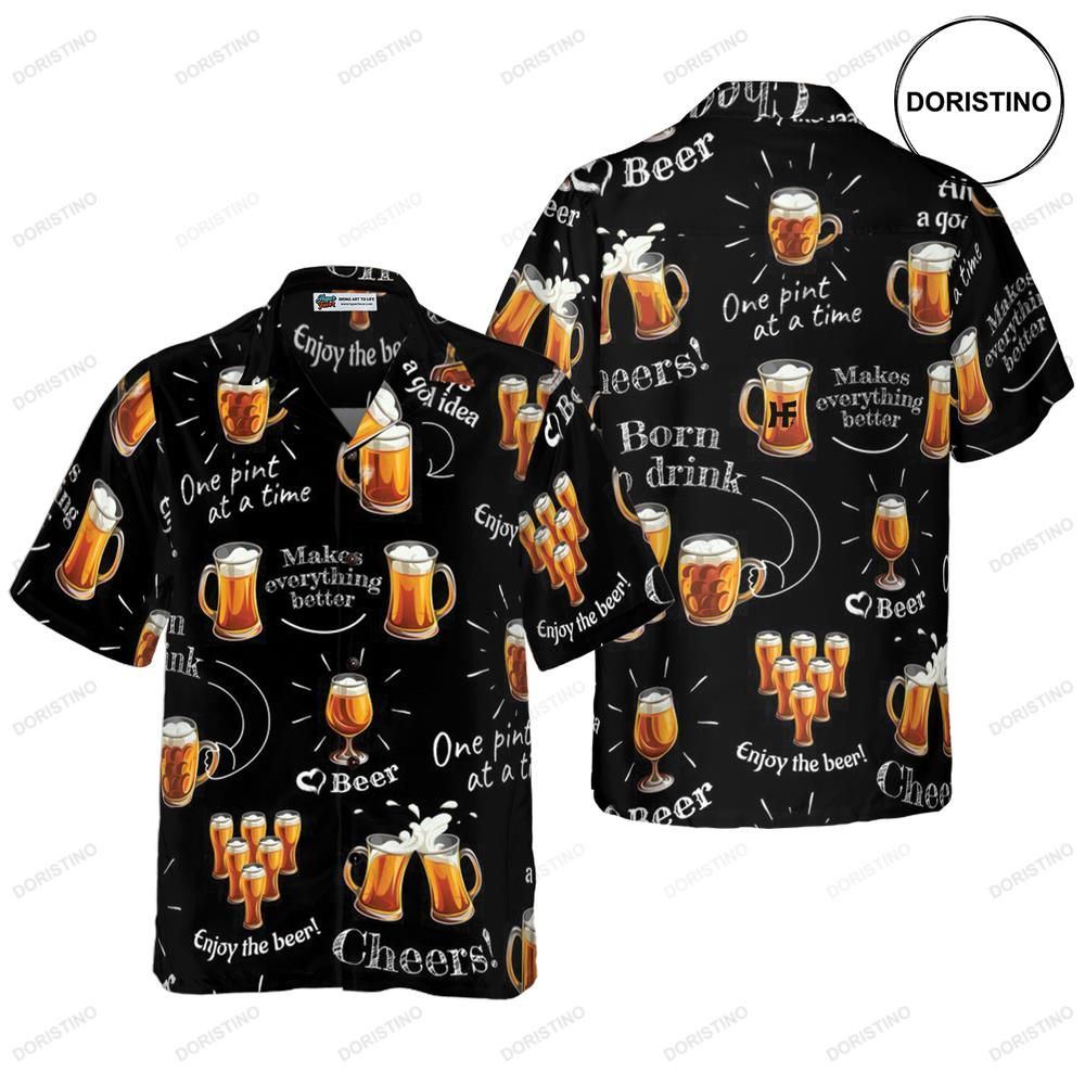 Beer Born To Drink Limited Edition Hawaiian Shirt