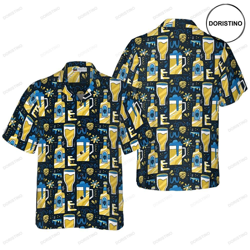 Beer Pattern Hawaiian Shirt