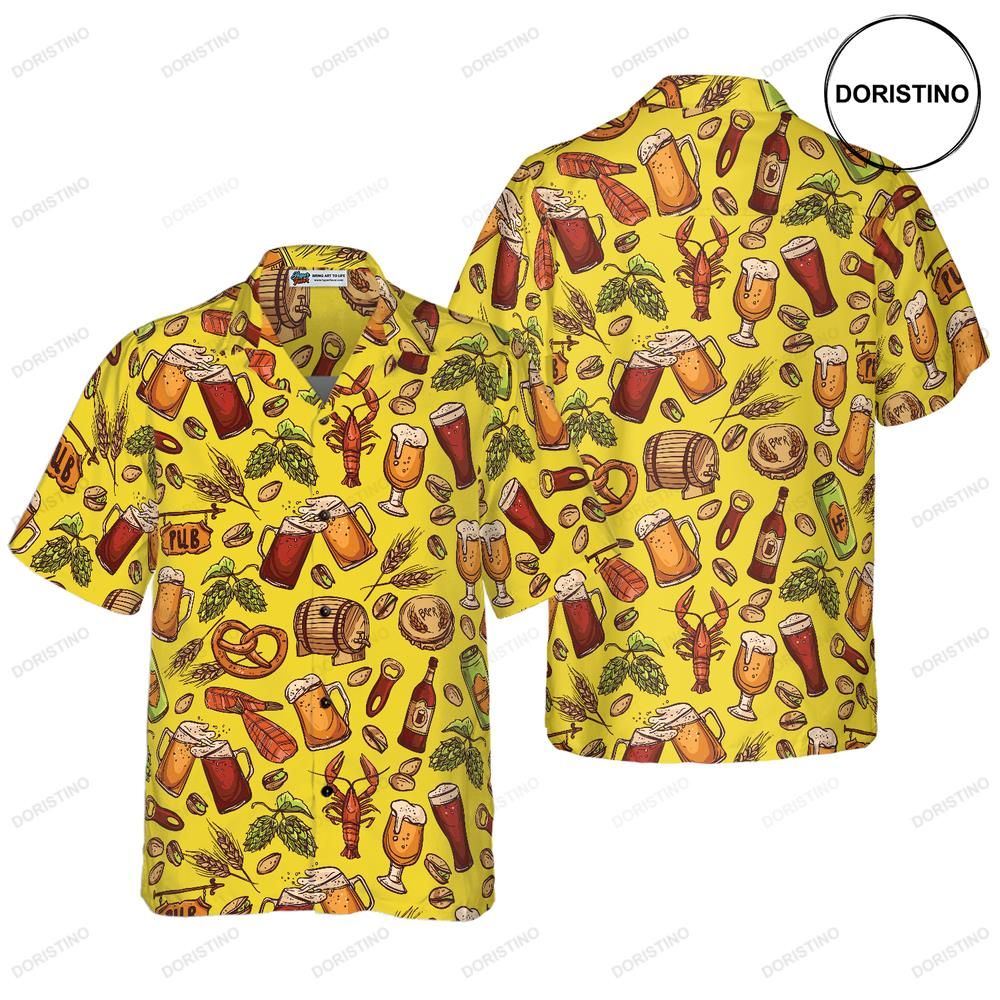 Beer Yellow Awesome Hawaiian Shirt
