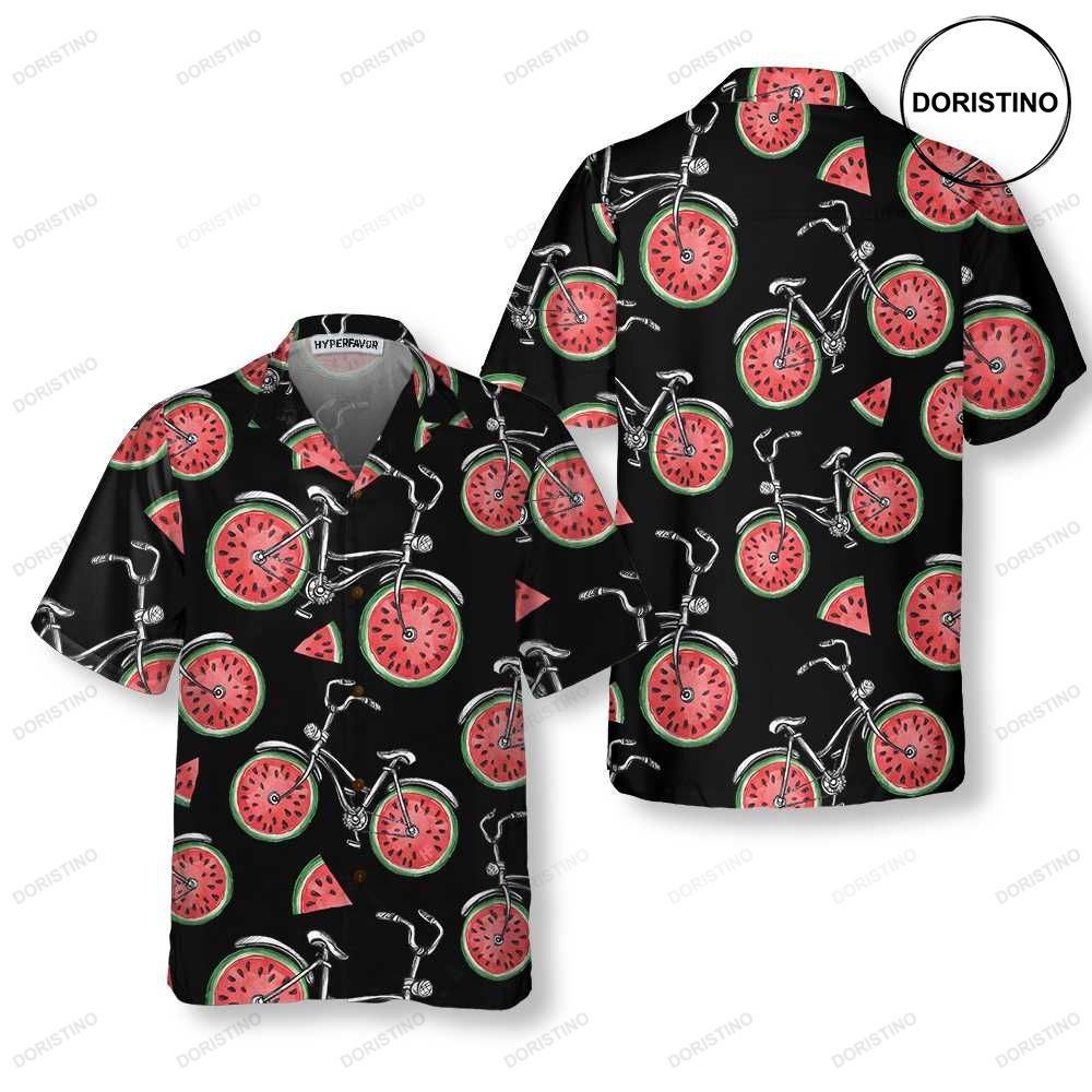 Bicycles With Watermelon Wheels Funny Cycling For Men Women Limited Edition Hawaiian Shirt