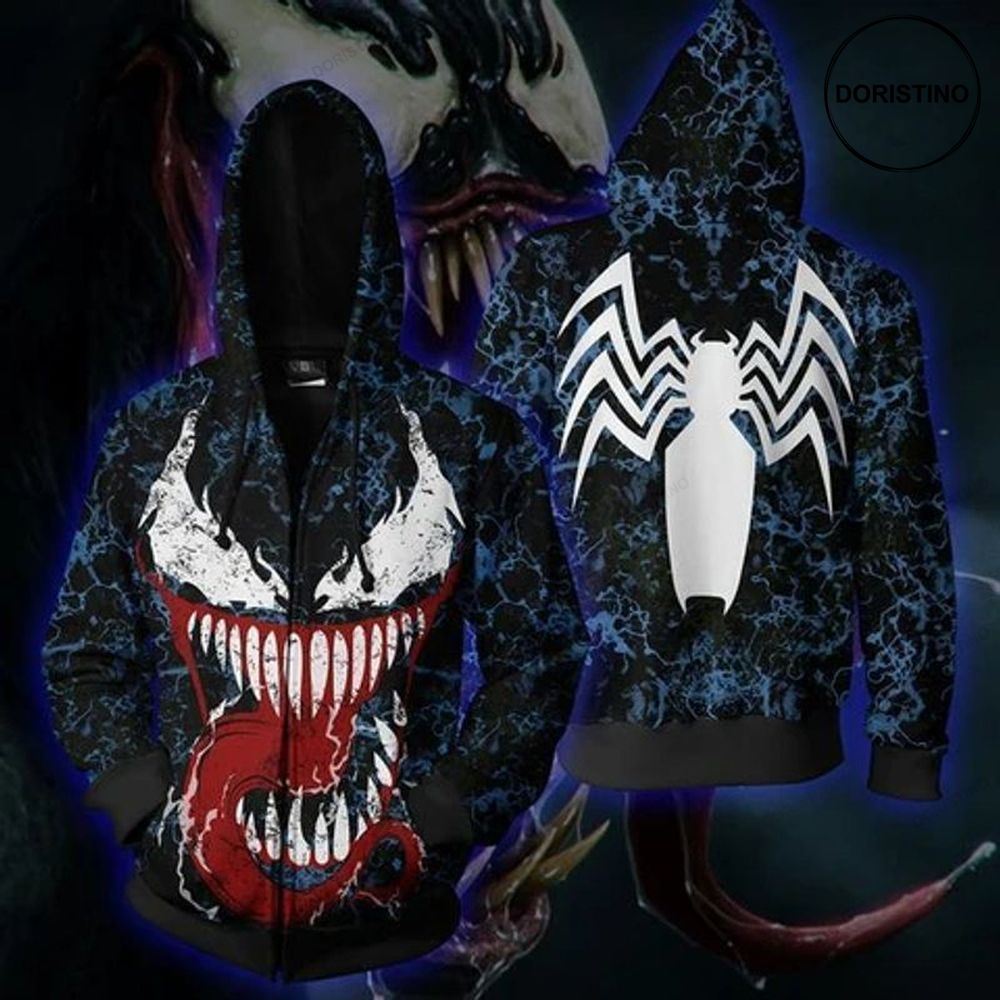 Venom Black And Blue V2 All Over Print Hoodie