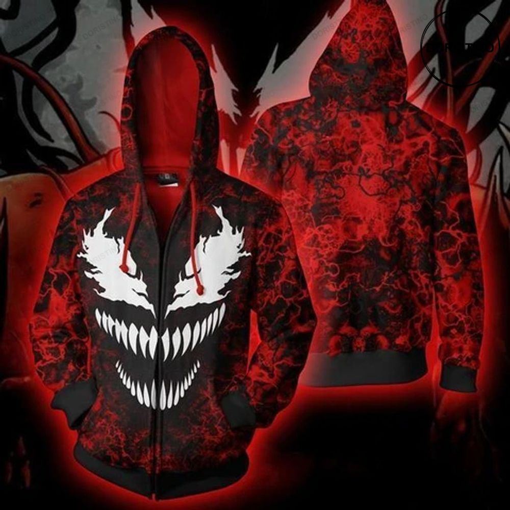 Venom Black And Red V2 Limited Edition 3d Hoodie