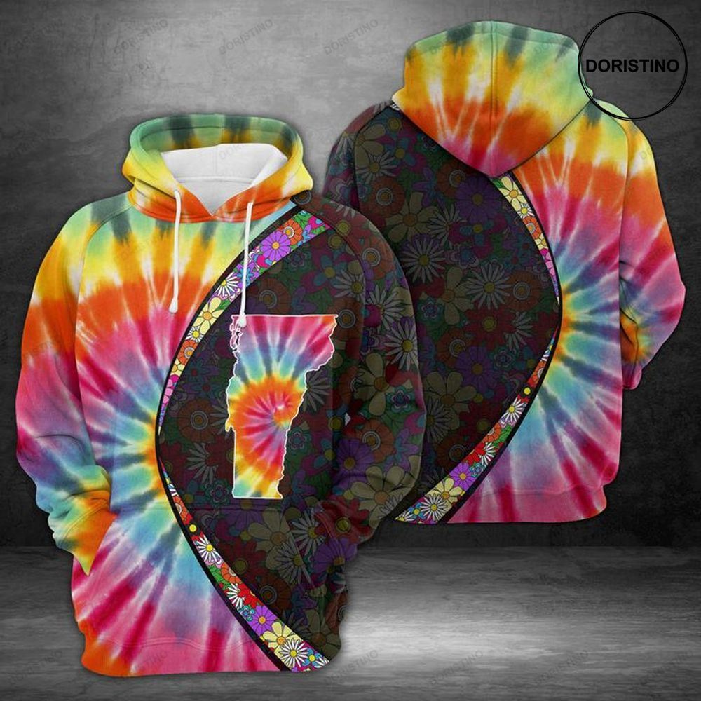 Vermont Tie Dye All Over Print Hoodie