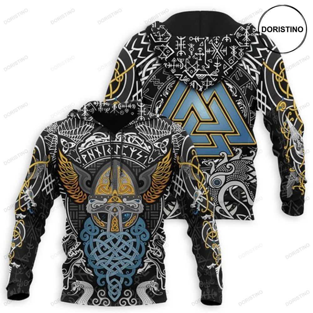 Viking Odin Colorful Custom Limited Edition 3d Hoodie
