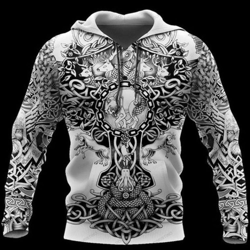 Viking Pattern Ed Limited Edition 3d Hoodie