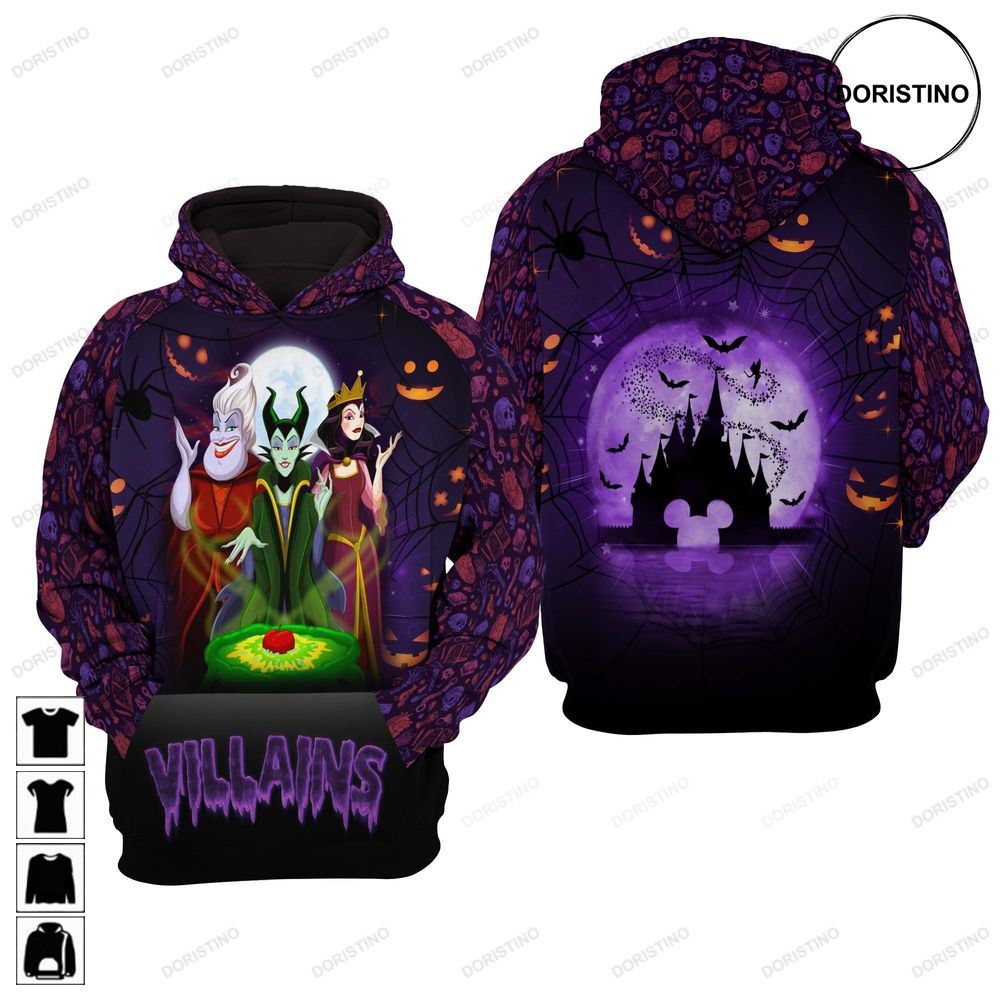 Villains Halloween V2 Awesome 3D Hoodie