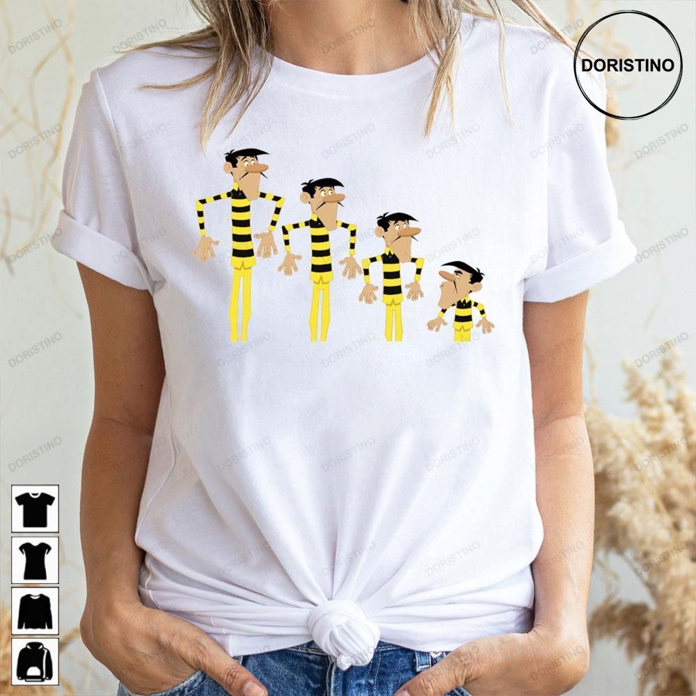 Daltons Anime Movie Yellow Child Escape Prison Lucky Luke Limited Edition T-shirts