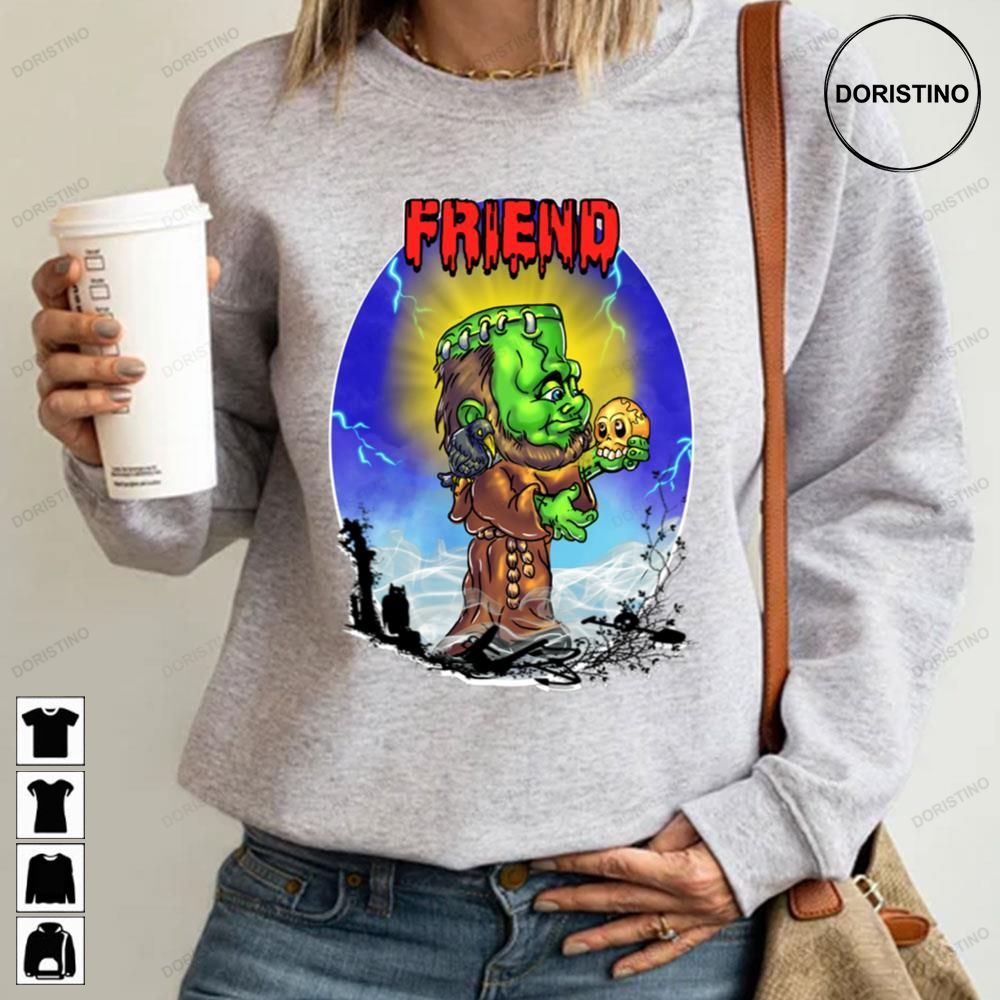 Dark Days And Death Monk Frankenstein Monster Funny Limited Edition T-shirts