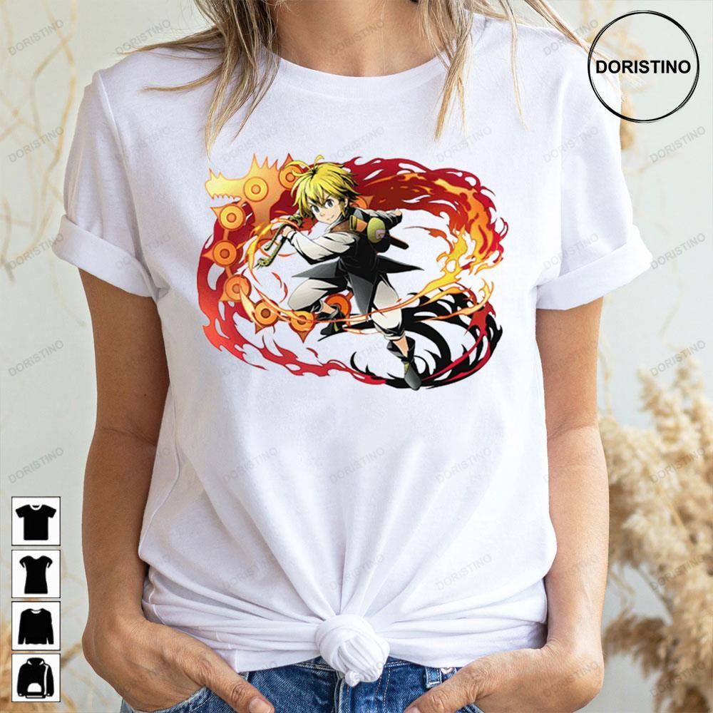 Fire Dragon Meliodas The Seven Deadly Sins Awesome Shirts