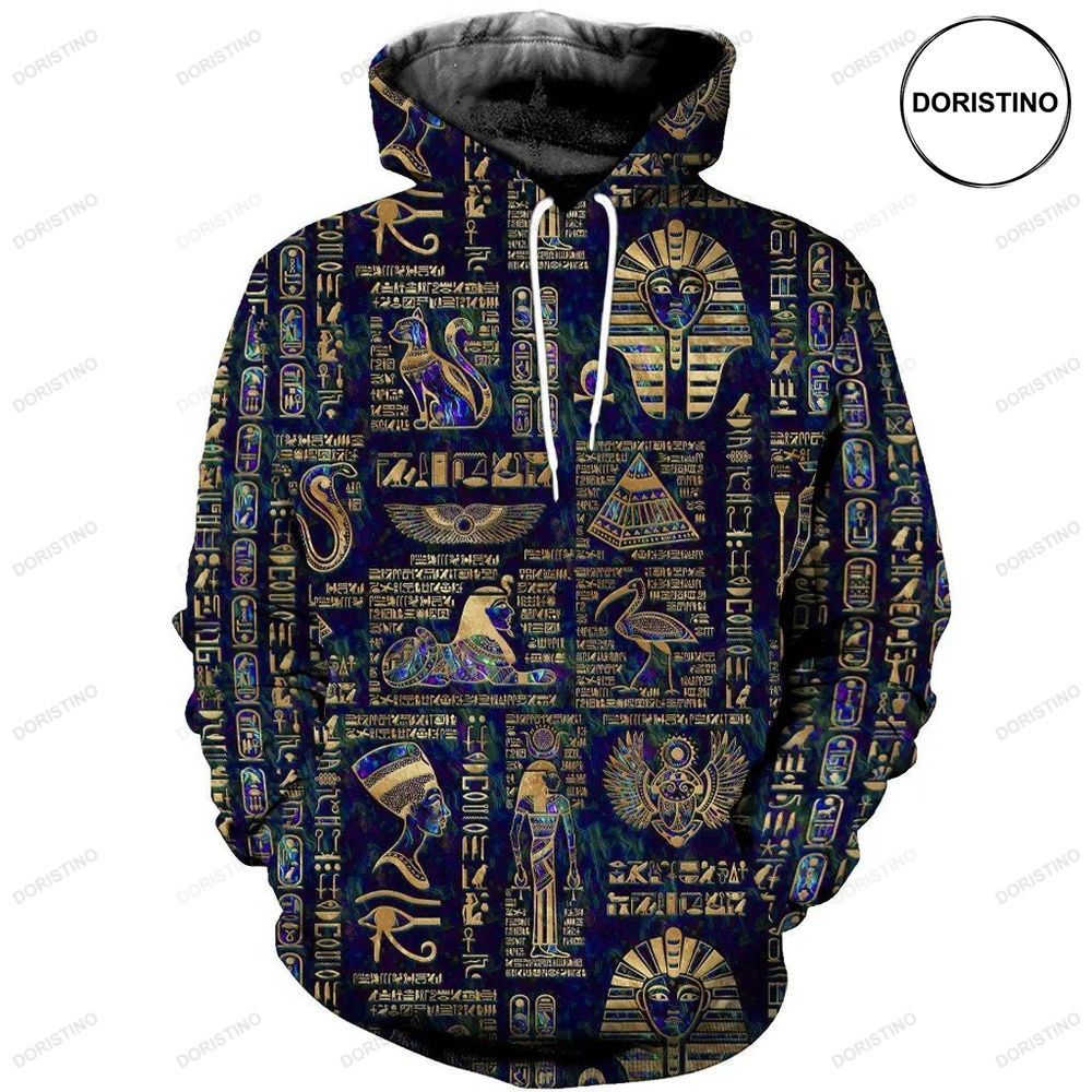Egyptian Hieroglyphs And Deities Ed Awesome 3D Hoodie