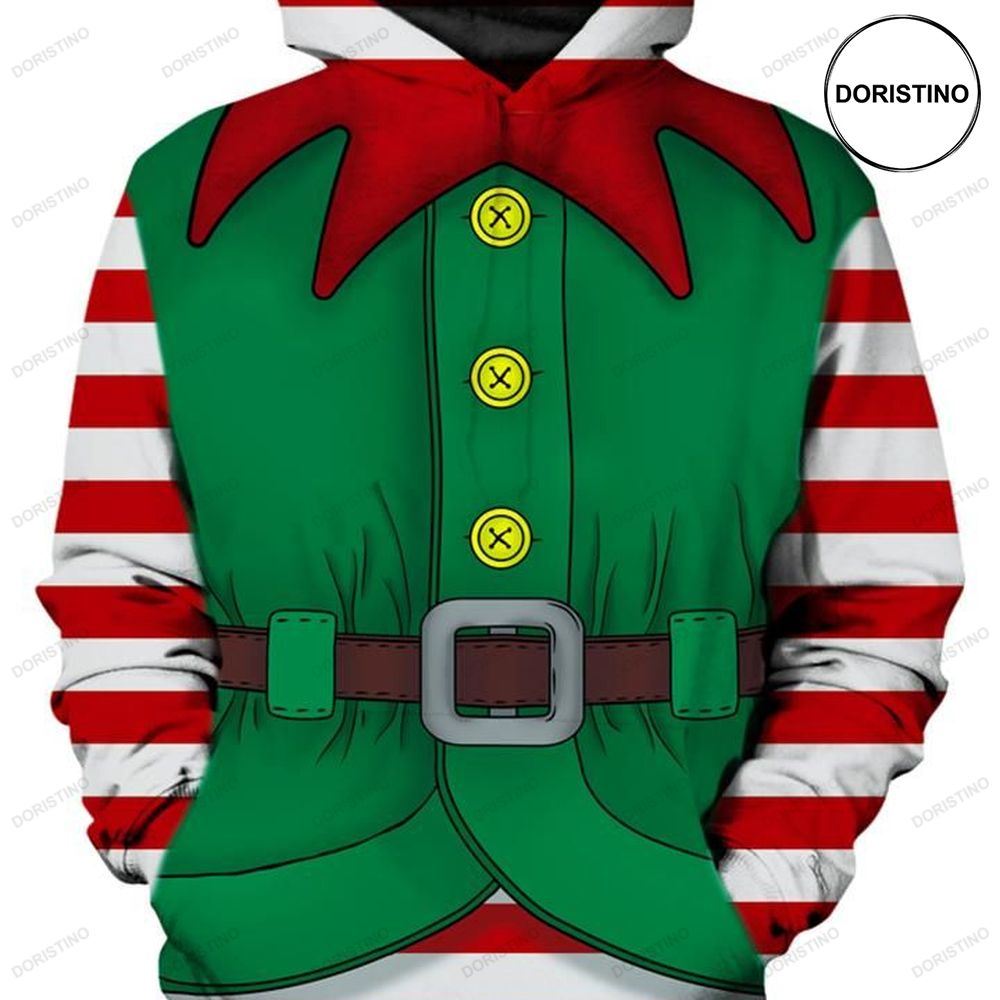 Elf Costume Christmas And Ped All Over Print Hoodie