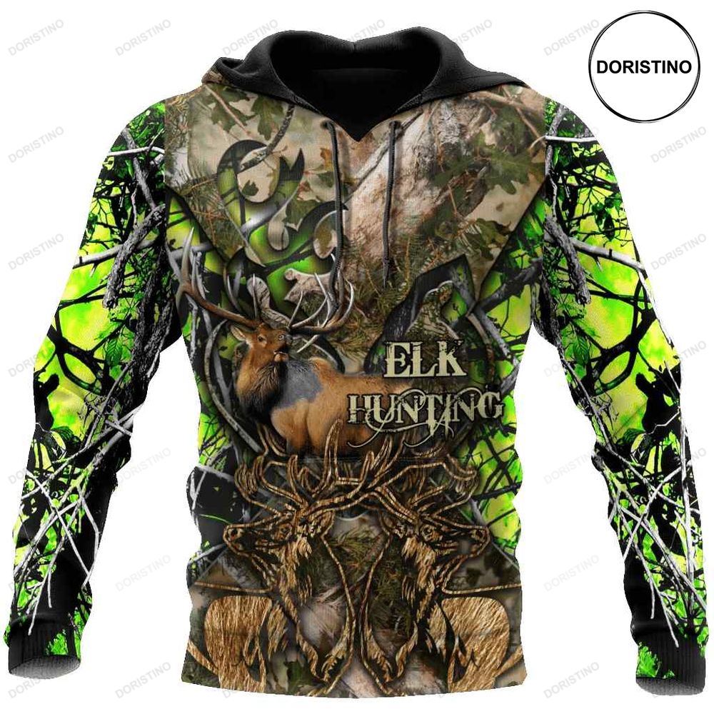 Elk Hunting Camo Ed Deluxe Limited Edition 3d Hoodie